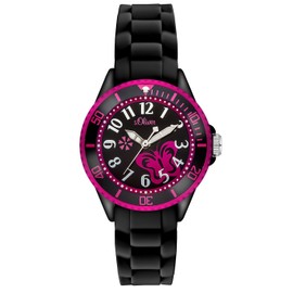 S.Oliver Mädchen Analog Quarz Armbanduhr SO-2993-PQ
