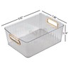 Quickquick 6 Packs Clear Plastic Pantry Organizer Bins, Clear Plastic
