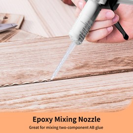 50PCS 4.05'' Epoxy Mixing Nozzle, Static Mixing Nozzle Adhesive Cartridges Tip Mixer Nozzles, Adhesive Gun Applicatior for 50ml/1.7oz (1:1Ratio) (50)