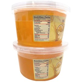 Fusion Select Bursting Bobaz Popping Bobaz Pearls Fruit Tea Snack Toppings (Passion Fruit, 2 Pack)