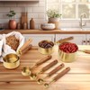 Gold Measuring Cups and Spoons Set of 8, Stackable Stainless