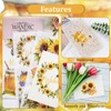 WANDIC 3PCS Bees Waterproof Decals Rub on Transfer Stickers,Sunflower Pattern