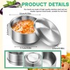 Reallnaive 4 Sets 12 oz Stainless Steel Korean Soup Rice