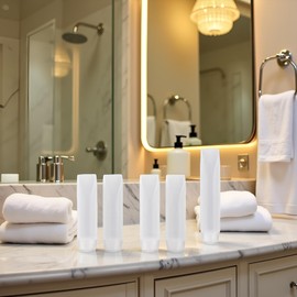 5 Pcs 1 oz Travel Bottles Empty Refillable Toothpaste Tubes Containers Small Mini Size Squeeze Dispensers, Refillable Containers, Refillable Cosmetic Pump Dispensers