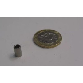 Basic Stainless Steel Spacer, No 4 Screw, .188" OD x .115" ID x .312" Length, 5 pcs