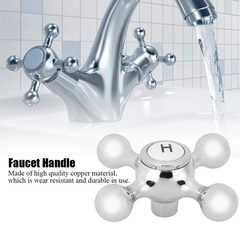 Faucet Handle, Copper Shower and Sink Faucet Handle Cross Faucet