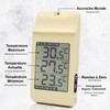 FISHTEC Thermometer with Easy-to-Read Digital Display, IPX4 Waterproofness, for Indoor