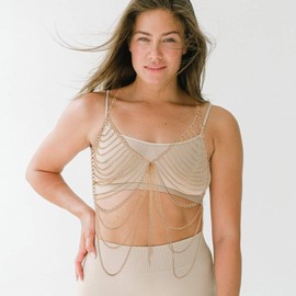 Fringed Chain Body Chain Accessories (Golden)