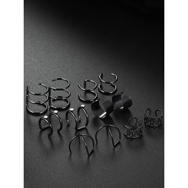 AceFun Cuff Earrings Stud Chain for Women Stud Earrings Fake Earring Clip Crawler Chain Men Women Diamond Cartilage Piercings, Metal, Stainless Steel