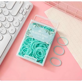 GrueGard Rubber Bands, Pack of 140 Rubber Rings in Hanging Box, Reusable Office Household Rubbers 16 mm - 60 mm for Home, Office, School, Elastic Rubber Bands (Green, 16 mm)