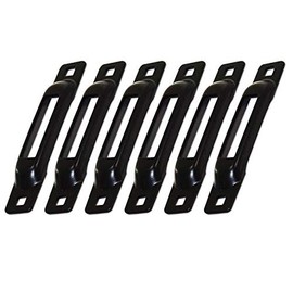 Snaplocs Black 6 Pack E-Track Single Strap Anchors SLSB6