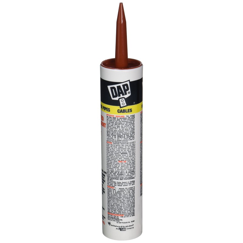 DAP Blockade Fire-Rated High-Performance Intumescent Acrylic Sealant, 10.1 Oz, Red