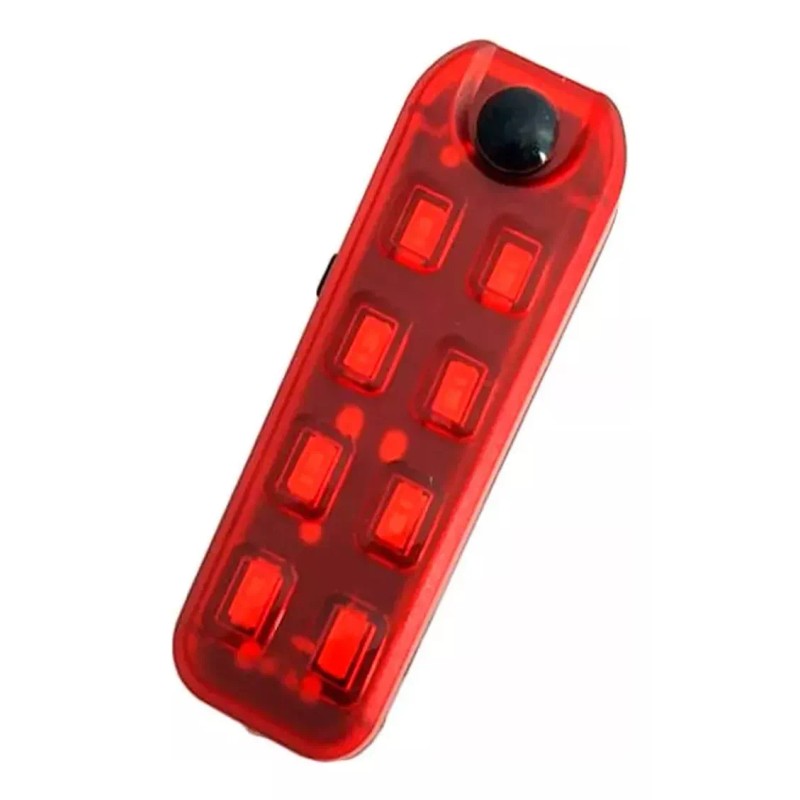 LJK Luz Noche Seguridad Poste Bicicleta Rojo Recargable Paseo