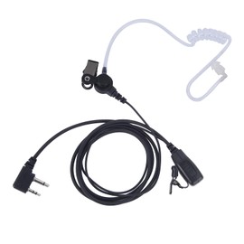 SVXSODA Transparent Security Headset with PTT/MIC - Acoustic Tube Earpiece Design for Comfort - Compatible with Midland GXT1000VP4, LXT600VP3, GXT1050VP4, GXT1000XB Walkie Talkies