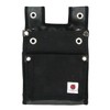 SK11 Canvas Tobi Waist Bag, 2-Tier BS, Black, TSH-2DBS-BK Thin,