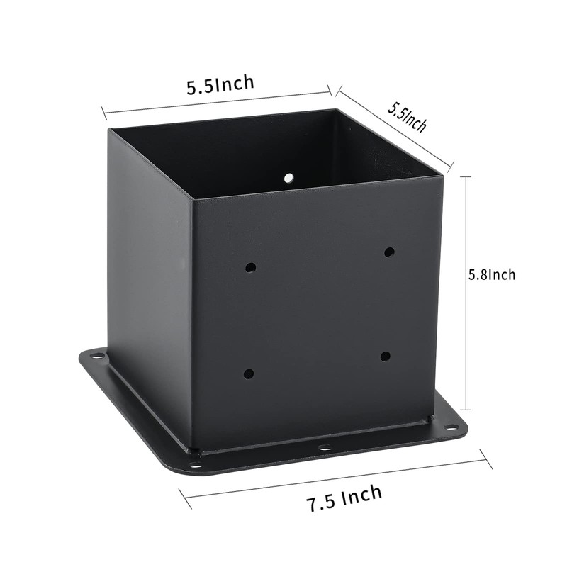 AXWHYS 6x6 Post Base 4 Pcs, (Inner Size 5.6x5.6) Post