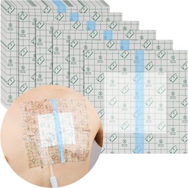 Waterproof Shower Cover Shields Dialysis Port Picc Line Chest Catheter PD Peritoneal Dialysis Chemo, Non-Stick Center Pad for Feeding Tube Peg G-Tube Patient Bandage Protector, 12"x14"(Pack of 7)