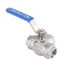 Stainless Steel SUS304 Pipe T Port Ball Valve Three Way