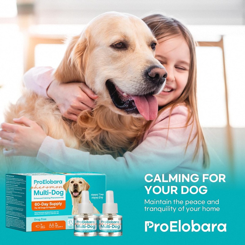 ProElobara Dog Calming Pheromone Diffuser: Dog Calming Pheromones Plug Diffuser