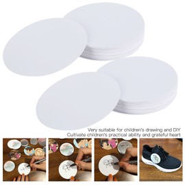 Zerodis 100Pcs Blank Badge Paper Photo Printer Machine Supplies Blank Badge Paper Blank Paper Cards(58MM)