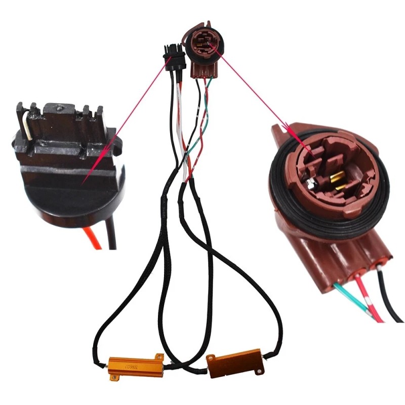 Unbranded 2x 3157 4157 Load Resistor For Switchback LED Turn