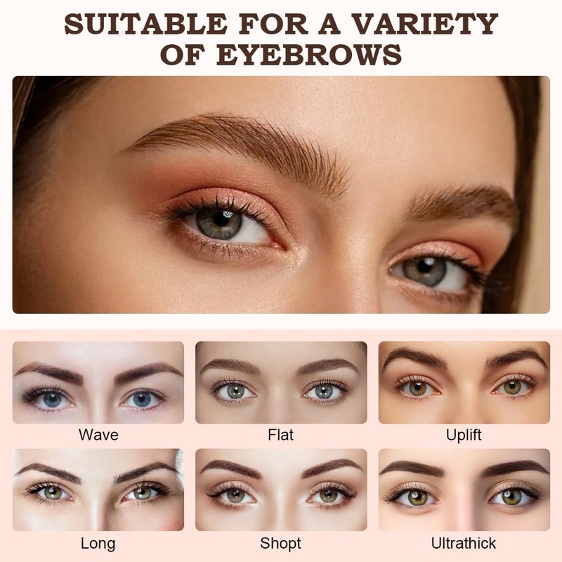 LOPHE 25 Piece Eyebrow Powder Set, 1 Step Brow Stamp