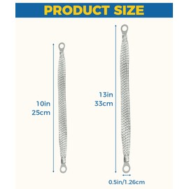 UBOG Ground Strap,Car Accessories Ground Strap Automotive,3pcs 10"x1/2"&2pcs 13"x1/2" Professional Vehicle Grounding Cable Straps,Grounding Strap,Engine Ground Strap Kit for Most Car,Ring Terminal
