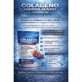 Colágeno Hidrolizado 300g Hypertrox Frutos Rojos                                                                                                      