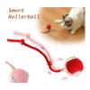 Interactive Rolling Cat Ball Toy (red), 360° Smart Automatic Rolling
