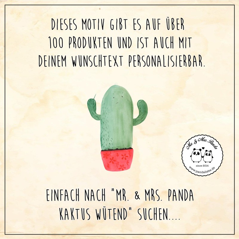 Mr. & Mrs. Panda Magnetic Cactus Angry Gift, Whiteboard Magnet,