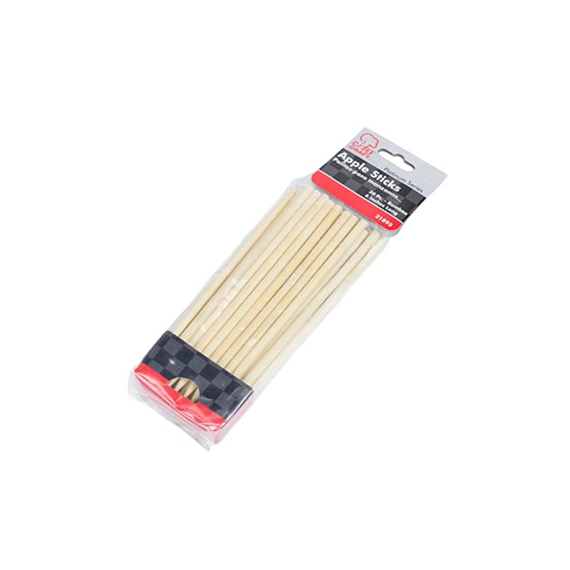 Chef Craft Select Bamboo Apple Sticks, 6 inch 30 Piece