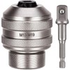 Topec Tap Socket Set, 2-Piece 1/2"DR x M13~M19 Adjustable Tap