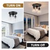 Ymlii 3-Lights Semi Flush Mount Ceiling Light Fixture,Matte Black Kitchen