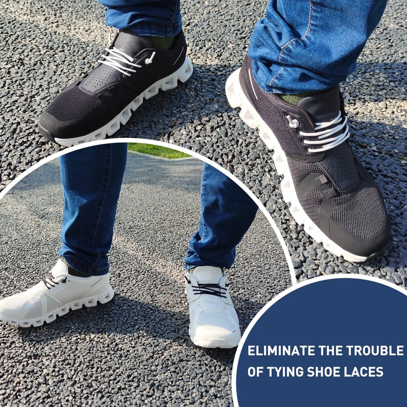 NDTEZUGT 1/10" (2.5mm) Elastic Thin Shoe Laces, Stretchy Round Bungee