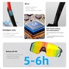 HJX Smart Cycling Glasses with Bluetooth 5.4, 6H Battery, Magnetic