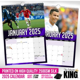 The Calendar King // Cristiano Ronaldo - 2025 Wall Calendar (Full Colour, A4 Size)