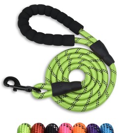Panykoo 5/6 FT Strong Pet Dog Leash with Soft Padded Handle,Highly Reflective Rope for Night Walking,360-Degree Rotating Metal Buckle Without Tangles,Suitable for Small,Medium and Large Dogs.(6ft)
