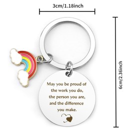 veyaltedl Inspirational Keychain, Congratulations Gifts, Good Luck Gifts, Unisex-Adults, Female (Primarily), Self-Improvement, Classic Style, Customizable Design