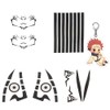 TLSDDTY Ryomen Sukuna Tattoo Stickers Anime Cosplay Temporary Tattoos Body