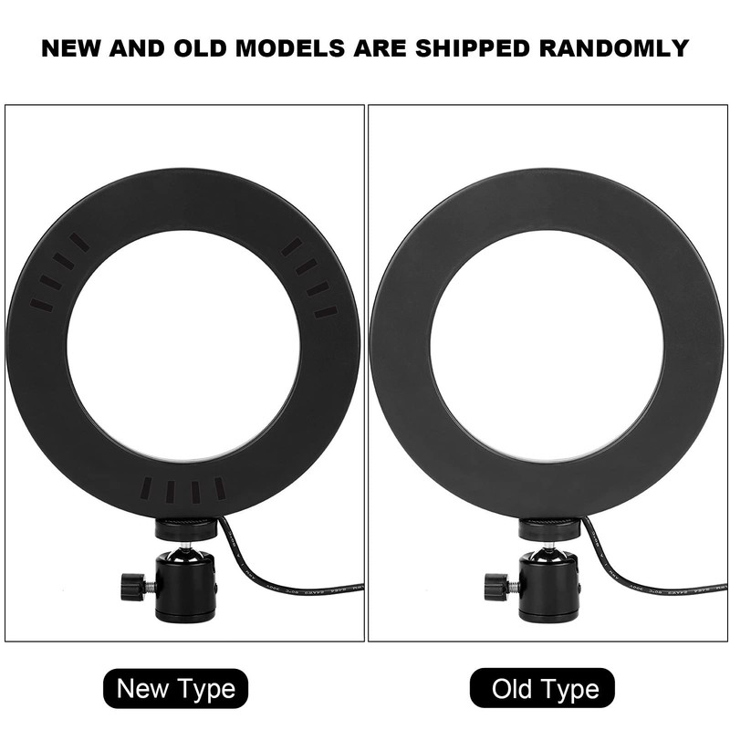 Portable Photography Lighting Kit, 6 Inch Ring Shape Video Light