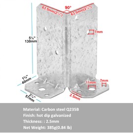 8 PCS Adjustable Split Retrofit Post Base for 4x4,6x6,8x8 Post, Hot Dip Galvanized Steel Post Anchor Base Bracket Pergola Fence Decks Post Base Support, Thickness 2.5 mm(12 Gauge)