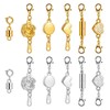 12Pcs Magnetic Necklace Clasps and Closures, Locking Heart Rose Magnetic