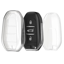 kwmobile Custodia Chiave Auto Compatibile con Fiat 600 600e Hybrid Grande Panda Doblo K9 III Cover - Guscio Telecomando Macchina - TPU Morbido - Case Trasparente - trasparente