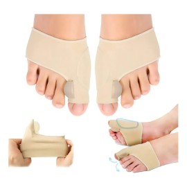 2 Corrector Ortopédico Juanete Dedo Del Pie Separador Valgus Color Nude
