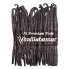 Vanillabazaar's Sustainable XL Extra Long Madagascan Vanilla Pods, 17-19cm Long,