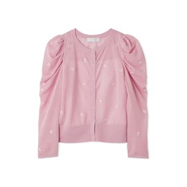 Cellford CWND254023 Women's Flower Embroidered Cardigan, Pink, Free size