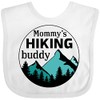 inktastic Mommy's Hiking Buddy with Mountains and Trees Baby Bib