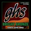GHS Strings BB10U Bright Bronze, 80/20 Copper-Zinc Alloy, Acoustic Guitar