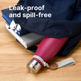 Mollcity 9 oz Water Bottle for Kids Stainless Steel Vacuum Insulated Flask Cola Shape Leak Proof Sports Water Bottle (Fuchsia Red)
