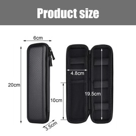 DHWEKU Pencil Case Black EVA Pen Case Pencil Case Small Pencil Case Pencil Case for Compass Executive Fountain Pen Stylus Case Black